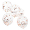 Picture of HEN PARTY ROSE GOLD CONFETTI BALLOONS 5 PACK